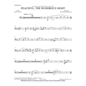 Peaceful the Wondrous Night - Trombone 2