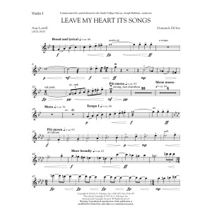 Leave My Heart Its Songs - Violin 1