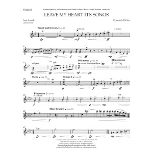 Leave My Heart Its Songs - Violin 2