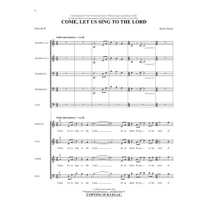 Come, Let Us Sing to the Lord - Score