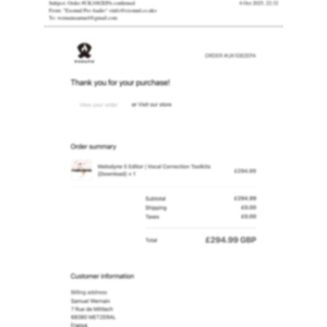 Celemony – Melodyne Editor 5 – Licence originale et légale - transfert de licence