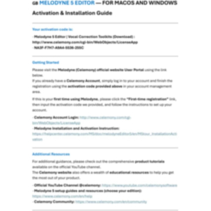 Celemony – Melodyne Editor 5 – Licencia original y legítima - transferencia de licencia