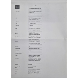 Fender Stratocaster Artisan Claro Walnut 2016 Custom Shop avec finition ambrée tinted.