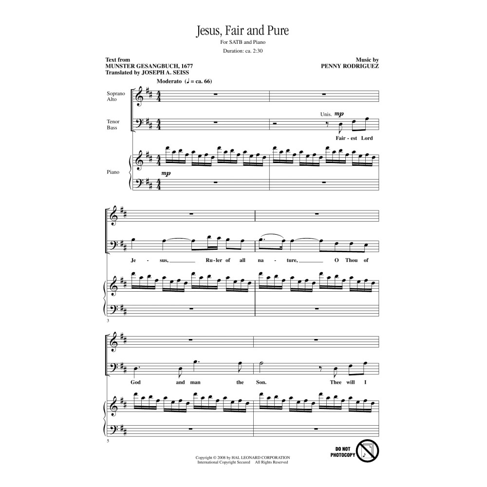 Jesus, Fair And Pure