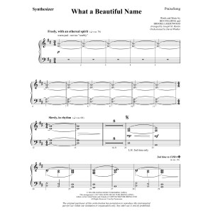 What a Beautiful Name (arr. Joseph M. Martin) - Synthesizer