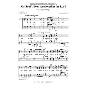 My Soul's Been Anchored In De Lord