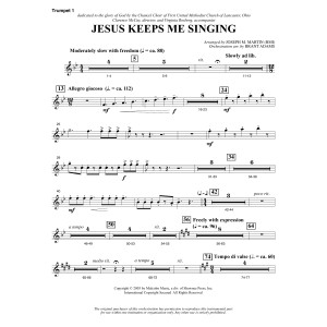 Jesus Keeps Me Singing - Bb Trumpet 1
