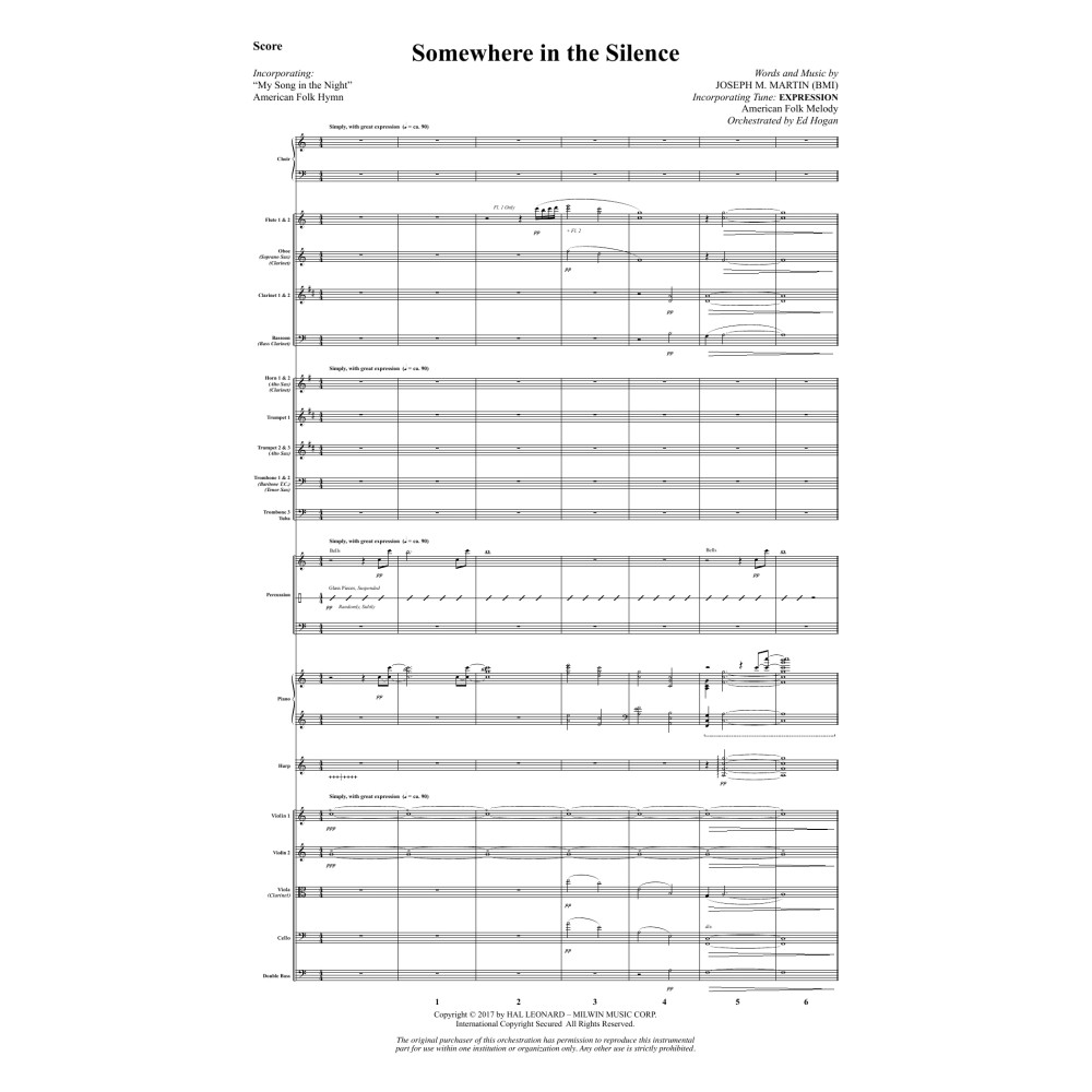 Somewhere in the Silence - Full Score