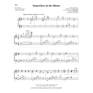 Somewhere in the Silence - Piano