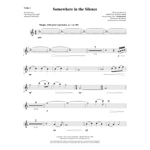 Somewhere in the Silence - Violin 1