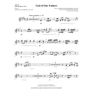 God of Our Fathers - Alto Sax 1-2 (sub. Horn 1-2)