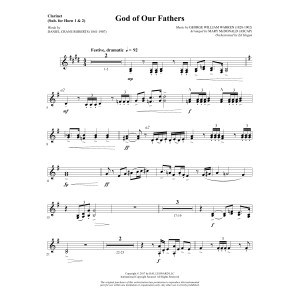 God of Our Fathers - Clarinet (sub. Horn 1-2)