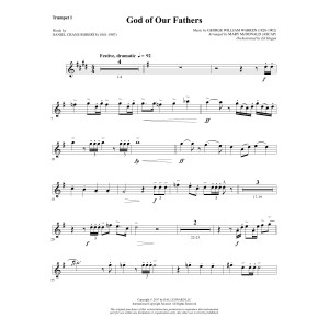 God of Our Fathers - Bb Trumpet 1