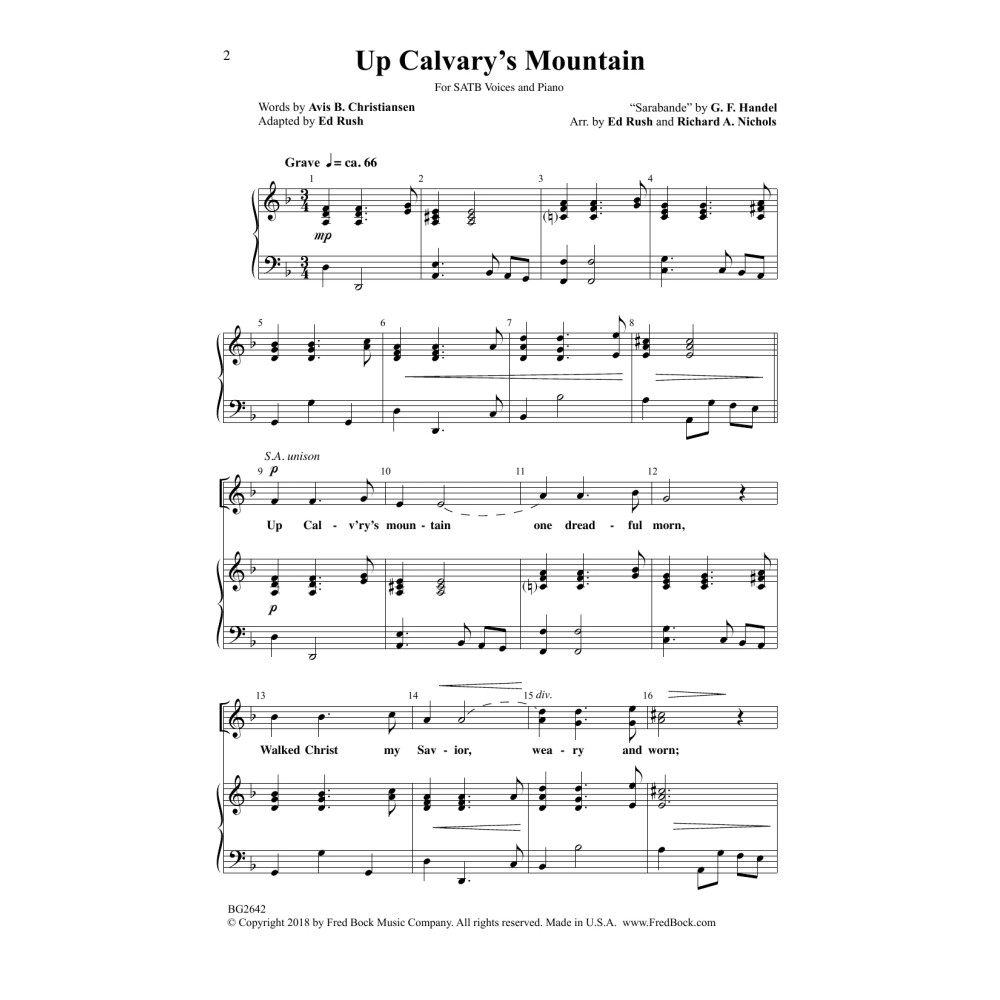 Up Calvary's Mountain