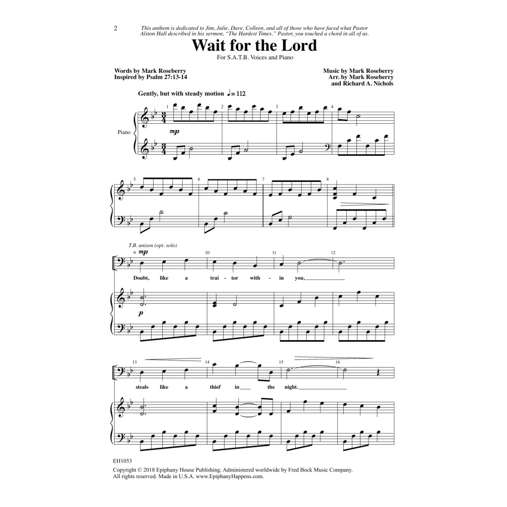 Wait for the Lord