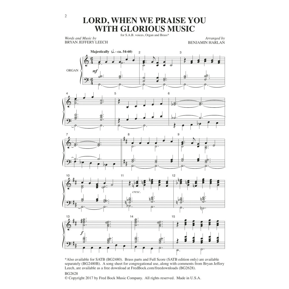 Lord, When We Praise You with Glorious Music