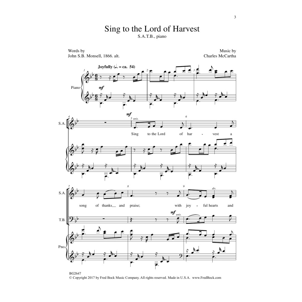 Sing to the Lord of Harvest