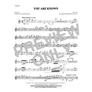 You Are Known - Violin