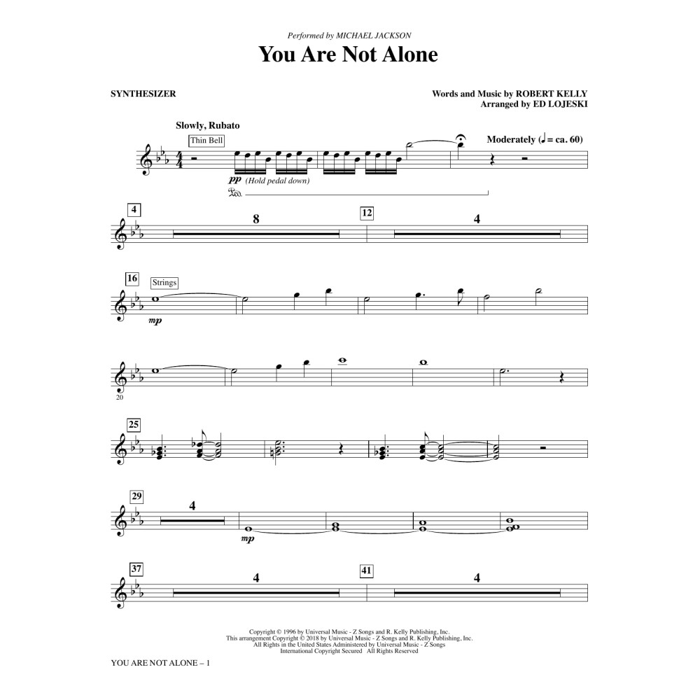 You Are Not Alone - Synthesizer
