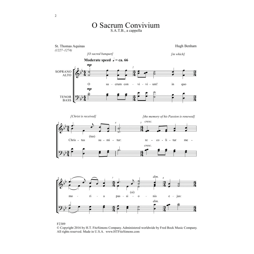 O Sacrum Convivium