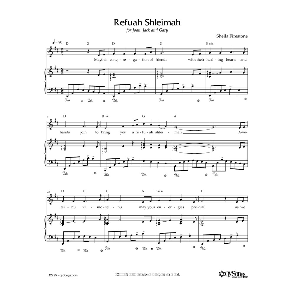 Refuah Shleimah Healing Song