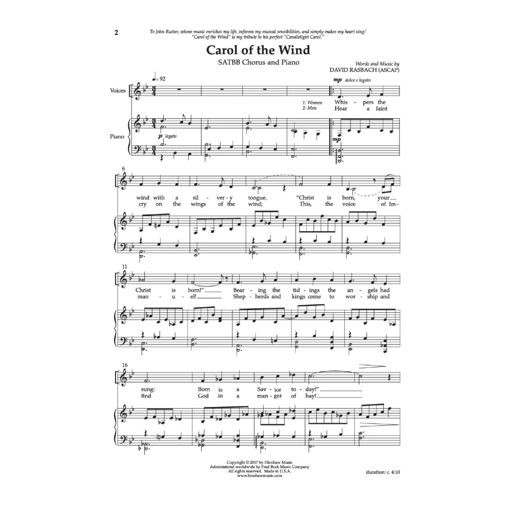 Carol Of The Wind