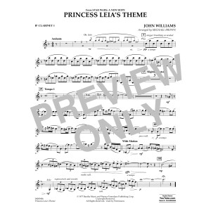 Princess Leia's Theme - Bb Clarinet 1