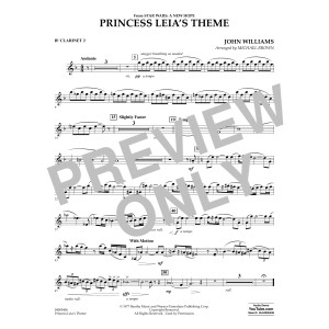 Princess Leia's Theme - Bb Clarinet 2