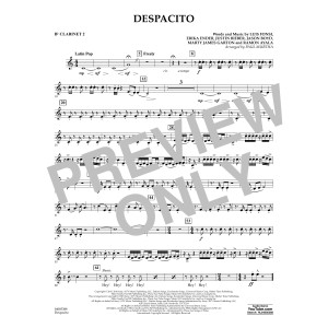 Despacito (arr. Paul Murtha) - Bb Clarinet 2
