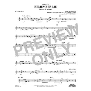 Remember Me (from Coco) (arr. Johnnie Vinson) - Bb Clarinet 2
