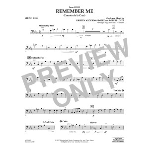 Remember Me (from Coco) (arr. Johnnie Vinson) - Bass