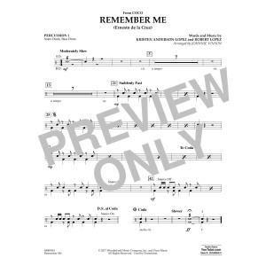 Remember Me (from Coco) (arr. Johnnie Vinson) - Percussion 1