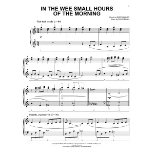 In The Wee Small Hours Of The Morning (arr. Phillip Keveren)