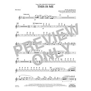 This Is Me (from The Greatest Showman) - Piccolo