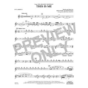 This Is Me (from The Greatest Showman) - Bb Clarinet 1