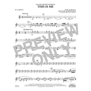 This Is Me (from The Greatest Showman) - Bb Clarinet 2