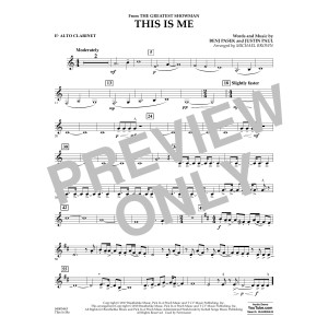 This Is Me (from The Greatest Showman) - Eb Alto Clarinet