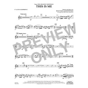 This Is Me (from The Greatest Showman) - Eb Alto Saxophone 1
