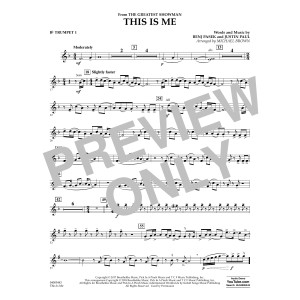 This Is Me (from The Greatest Showman) - Bb Trumpet 1