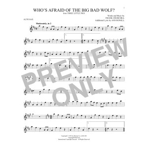 Who's Afraid Of The Big Bad Wolf? (from Three Little Pigs)