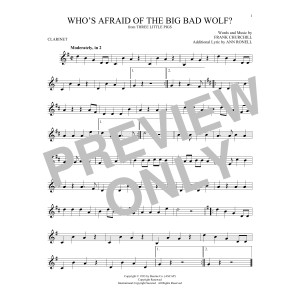 Who's Afraid Of The Big Bad Wolf? (from Three Little Pigs)