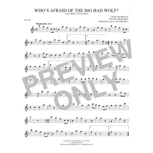 Who's Afraid Of The Big Bad Wolf? (from Three Little Pigs)