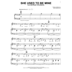 She Used To Be Mine (from Waitress The Musical)