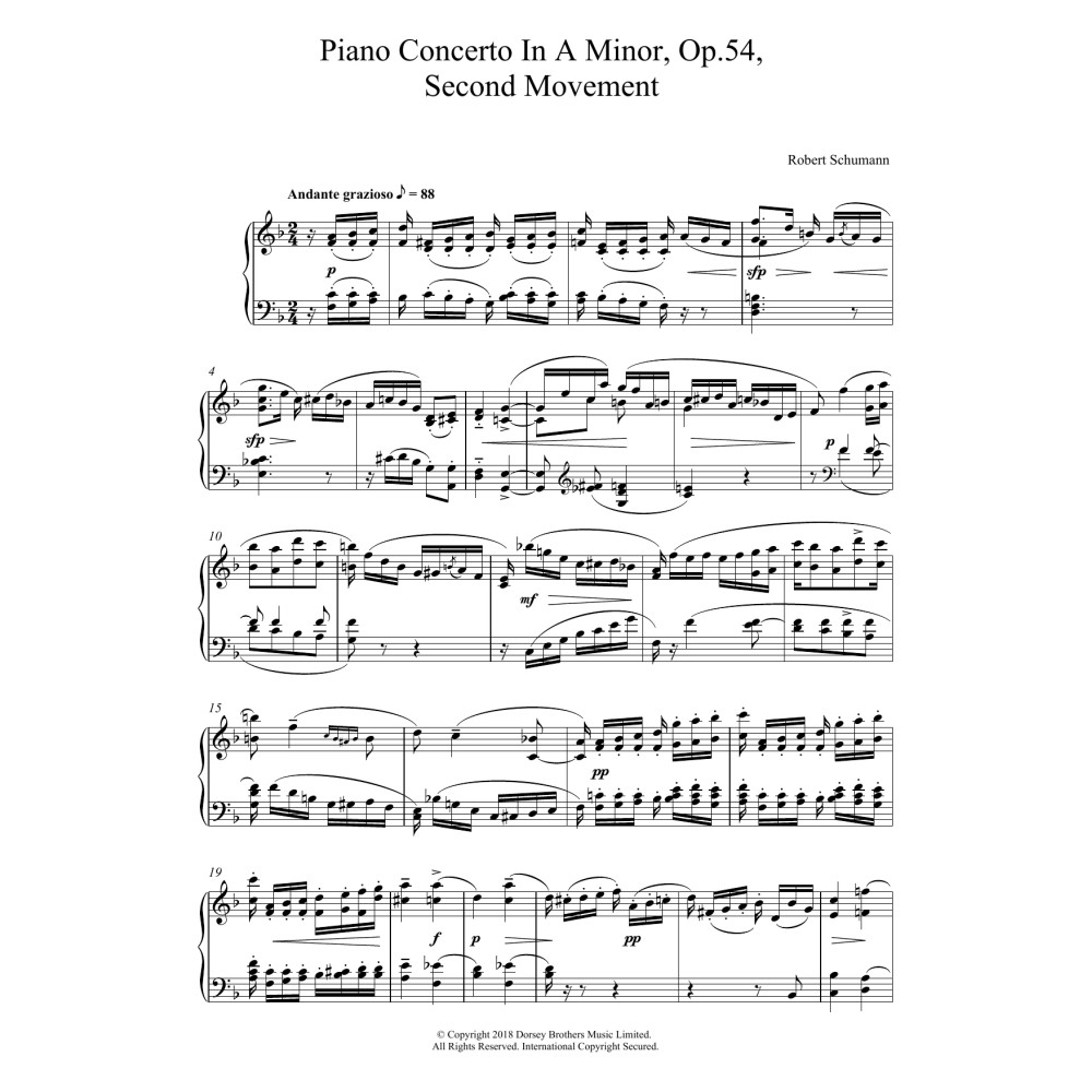 Piano Concerto In A Minor, Op.54, Second Movement