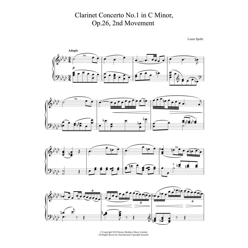 Clarinet Concerto No.1 In C Minor, Op.26, 2nd Movement