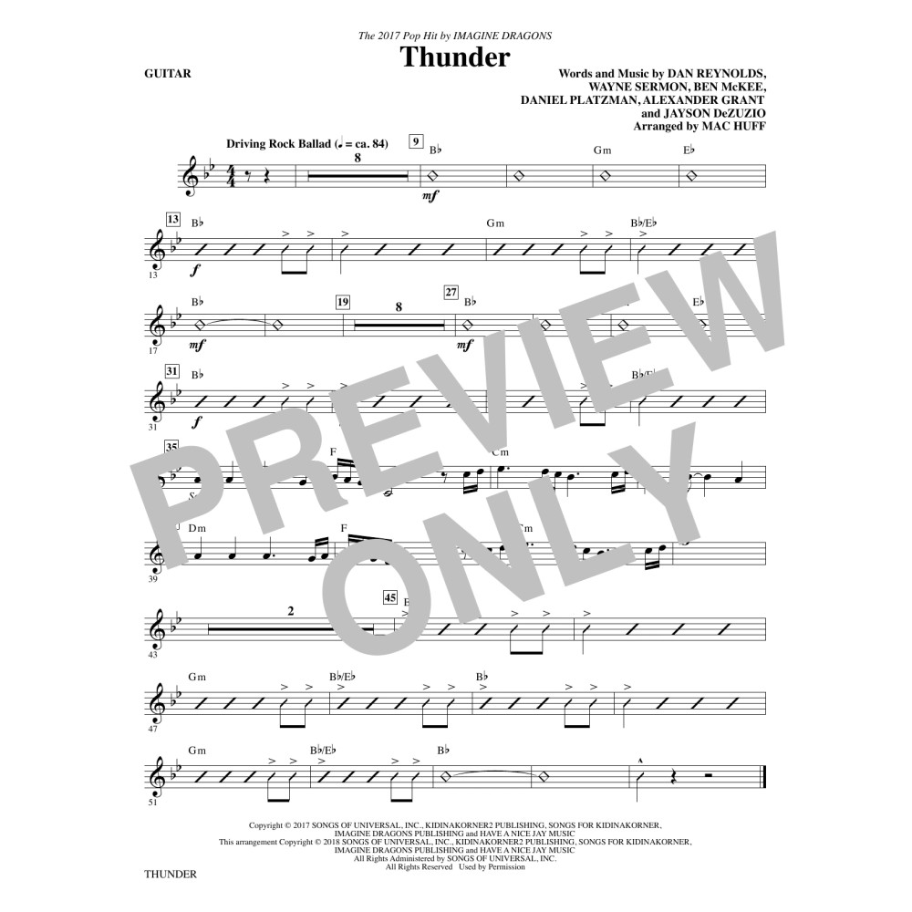 Thunder - Guitar