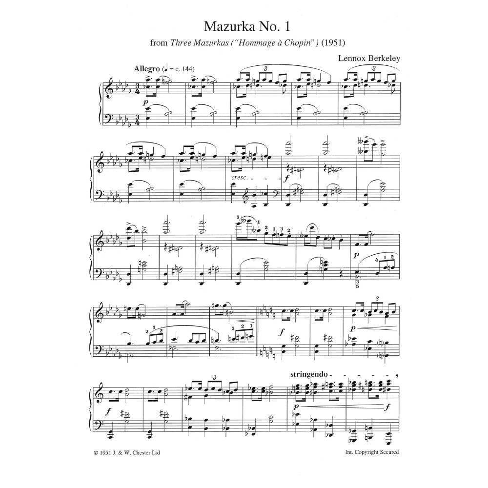 Mazurka No. 1 (from "Three Mazurkas")