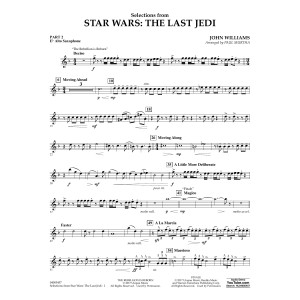Selections from Star Wars: The Last Jedi - Pt.2 - Eb Alto Saxophone