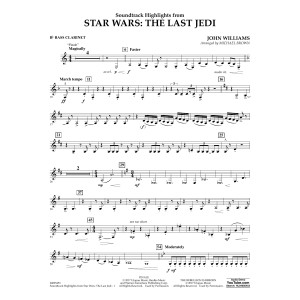 Soundtrack Highlights from Star Wars: The Last Jedi - Bb Bass Clarinet