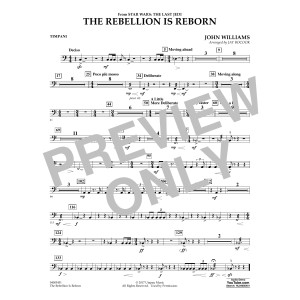 The Rebellion Is Reborn (from Star Wars: The Last Jedi) - Timpani